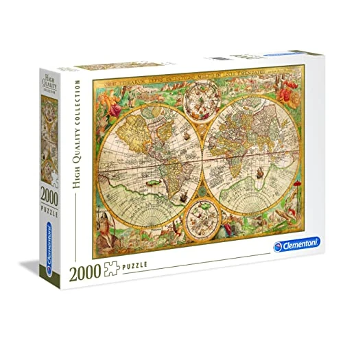 Limitiertes Angebot: Clementoni 32557 Antike Landkarte – Puzzle 2000 Teile ab 9 Jahren, buntes Erwachsenenpuzzle mit kräftigen Farben, Geschicklichkeitsspiel für die ganze Familie, schöne Geschenkidee von 23.99 EUR auf 16.65 EUR (Spare 31%)