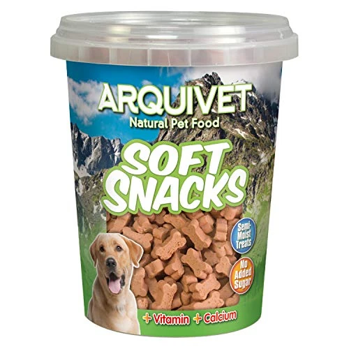 Offerta a tempo: ARQUIVET Soft Snacks - Ossi piccoli di salmone - 300 gr - Snack per cani a forma di osso piccoli - Snack per cani - Alimento complementare - 3% da 6.88 € a 6.64 €