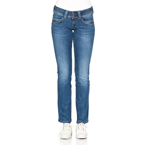 Zeitlich begrenztes Angebot: Pepe Jeans London Venus Damen Slim Fit Jeans, Blau von 99.00 € auf 59.39 € (40% Rabatt)