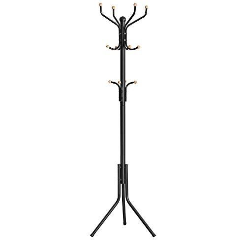 Offre limitee: SONGMICS Portemanteau, Portant à Vêtement d’Entrée, en Métal, sur Pieds, 182 cm, avec 12 Crochets Arrondis, pour Vêtements, Manteaux, Chapeaux, Sacs, Noir RCR19B de 31.49 EUR a 18.89 EUR (economie 40%)