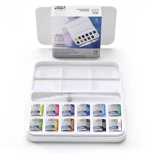 Tijdelijke aanbieding: Winsor & Newton 390658 0390658 Cotman aquarelverf, uitstekende transparantie, kleursterkte, tintsterkte en goede schildereigenschappen - Brush Pen Set van 33.32 EUR naar 25.99 EUR (korting 22%)