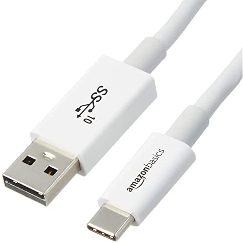 Limited offer: Amazon Basics USB-C to USB-A 3.1 Gen 2 Adapter Fast Charger Cable, 10Gbps High-Speed, USB-IF Certified, for Apple iPhone 16/15, iPad, Samsung Galaxy, Tablets, Laptops, 3 Foot, White from 5.99 EUR to 5.99 EUR (save 0%)