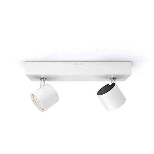 Limited-time offer: Philips myLiving Star WarmGlow Dimmable LED SpotLight, 2 x 4.5 W LED Light, Instant Start, Easy Installation - White Twin Spot Bar from 36.26 GBP to 29.09 GBP (save 20%)