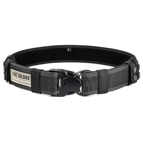 Oferta limitada: FREE SOLDIER Cinturón táctico de Seguridad Ajustable Cinturón Exterior Militar con Correa de liberación rápida para Hombre, Agentes de Seguridad,Actividades al Aire Libre(Negro) de 17.32 € a 17.32 € (ahorro 0.00%)