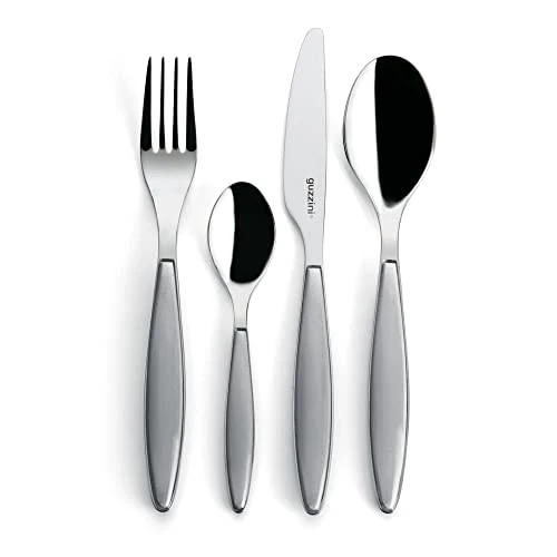 Offerta a tempo: Guzzini - Feeling, Set 24 Posate Colorate - Grigio Cielo, 15.8 x 7.5 x h25.5 cm - 23000092 - 35% da 113.00 € a 73.52 €