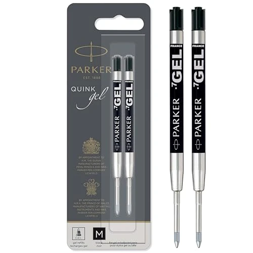 Limited-time offer: Parker Gel Pen Refills | Medium Tip (0.7mm) | Black QUINK Ink | 2 Count from 9.98 £ to 9.98 £ (save 0.00%)