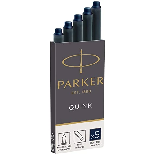 Tijdelijke aanbieding: Parker QUINK vulpen lange inktpatronen | blauwzwart | 5 stuks van 4.75 EUR naar 4.75 EUR (korting 0%)