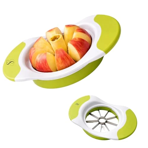 Offerta a tempo: Stone&Stone Tagliamela Professionale 8 Spicchi con Levatorsolo – Taglia Mele in Acciaio Inox Alimentare, Lama Affilata Antiruggine, Impugnatura Ergonomica Antiscivolo in ABS - 0.00% da 9.99 € a 9.99 €
