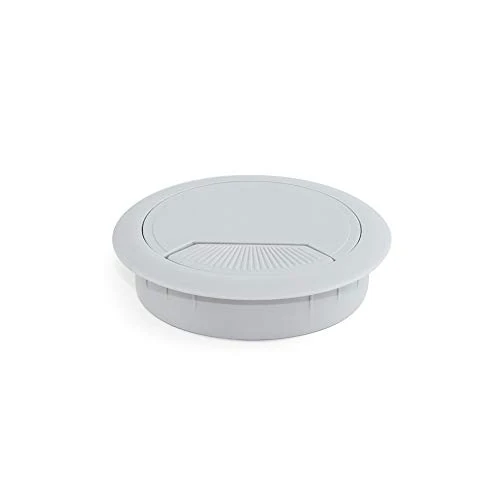 Offre limitée : Emuca - Passe-câbles rond encastrable de Ø80mm pour table de bureau, plastique, gris, Lot de 4 de 5.99 € à 5.99 € (0.00% de remise)
