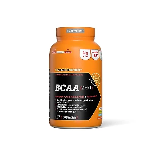 Limitiertes Angebot: NAMEDSPORT> BCAA 2:1:1, Supplement mit verzweigtkettigen Aminosäuren und Vitamin B6. Vitamin B6 hilft gegen Müdigkeit und Ermüdung und trägt zusammen mit den verzweigtkettigen Aminosäuren zur Proteinsynthese und zum Energiestoffwechsel bei. Marke aus Italien, 300 Tabletten von 32.89 EUR auf 32.89 EUR (Spare 0%)