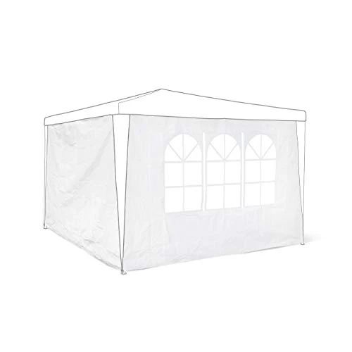 Oferta limitada: Relaxdays 2 paredes laterales para carpas de 3 x 3 m, 190 x 290 cm, 1 ventana PVC, 100 g PE, p, blanco de 31.99 EUR a 31.99 EUR (ahorro 0%)