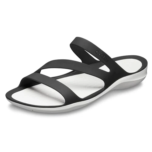 Crocs Herren Swiftwater Sandal W Sandalen, Black/White, 36/37 EU