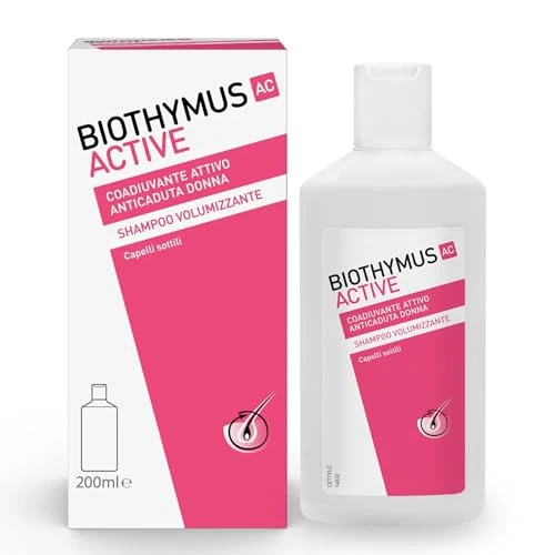 Offerta a tempo: Biothymus Active Donna, Shampoo Anticaduta Volumizzante, per Capelli Sottili e Fragili, Confezione da 200 ml - 30% da 14.70 € a 10.29 €