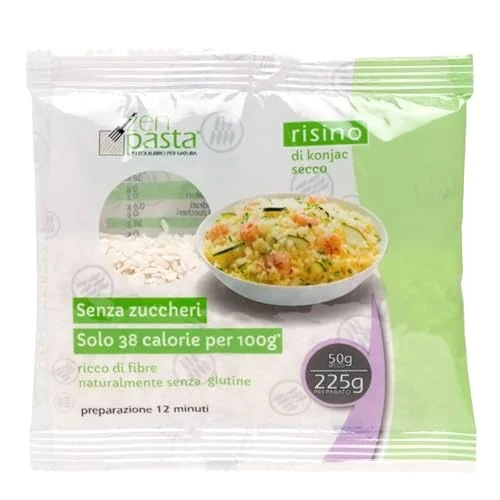 Offerta a tempo: ZenPasta Riso Shirataki Essiccato - Riso Shirataki Ipocalorico e Senza Glutine - Ricco di Fiber - 50g Monodose - 10% da 2.98 € a 2.69 €