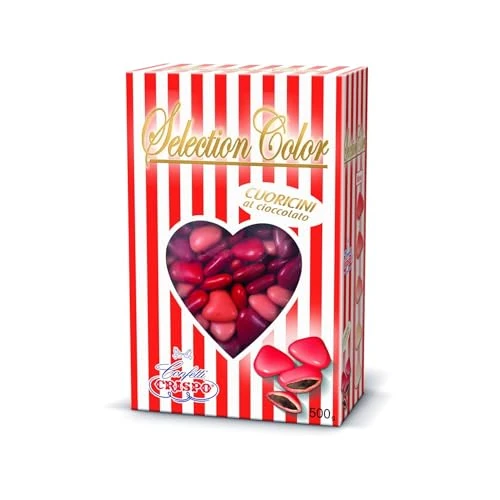 CONFETTI CRISPO | Selection Color Cuoricini Mignon | ROSSO | 500 gr