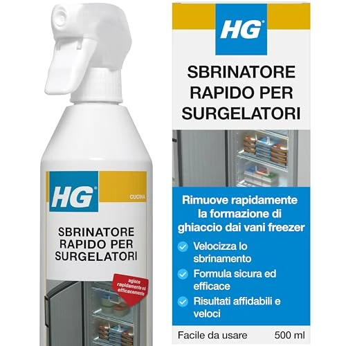 Offerta a tempo: HG Sbrinatore Rapido Spray | Sbrinalizza Frigoriferi, Congelatori & Surgelatori Velocemente | Deodorante Frigo - 500ml - 33% da 8.99 € a 5.99 €