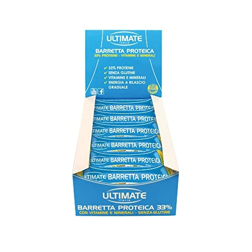 Barretta Proteica – Barretta Con Il 33% Di Proteine - Con Vitamine, Minerali E Aminoacidi – Ideale Nella Dieta Per Il Potere Saziante E Per Appagare La Voglia Di Dolce - Gusto Banana - Ultimate Italia
