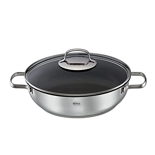 Tijdelijke aanbieding: RÖSLE Elegance ProPlex Serveerpan, universele pan met antiaanbaklaag, 28 cm, roestvrij staal 18/10, geschikt voor inductie, vaatwasmachinebestendig van 40.66 EUR naar 40.66 EUR (korting 0%)