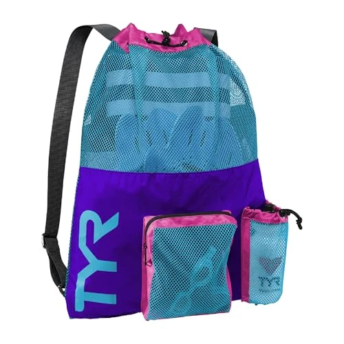 Offerta a tempo: TYR Big Mesh Mummy Backpack Sacca A Rete, Unisex – Adulto, Purple/Blue, M - 0.00% da 26.99 € a 26.99 €