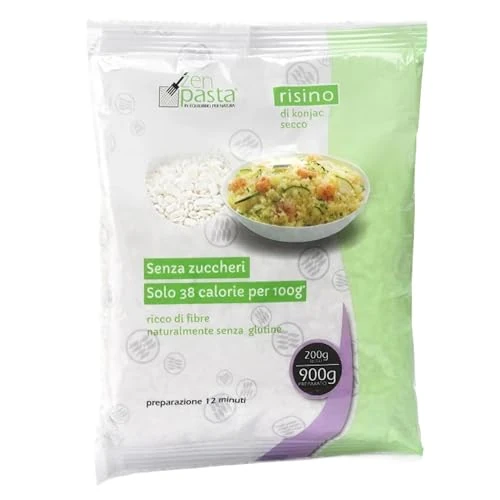 Offerta a tempo: ZenPasta Riso Shirataki Essiccato - Riso Shirataki Ipocalorico e Senza Glutine - Ricco di Fibre - 200g - 20% da 10.90 € a 8.72 €