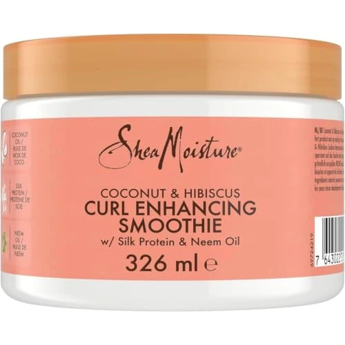 Offerta a tempo: SheaMoisture Crema Leave-in Curl Enhancing Smoothie, Per Capelli Ricci o Mossi, Ricci Lucenti e Definiti, Effetto Anti-Crespo, Idratazione Intensa, Con Olio di Cocco, Ibisco e Burro di Karité, 326ml - 28% da 17.99 € a 12.99 €
