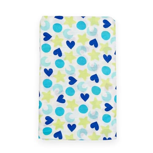 Offerta a tempo: Ti TIN Mussola Per Neonato in Bamboo | Mussola con Stampa Luna Realizzata in Bambù Naturale Anti-Acaro per Bambini - Extra Morbida, 120x120 cm - 43% da 12.95 € a 7.38 €