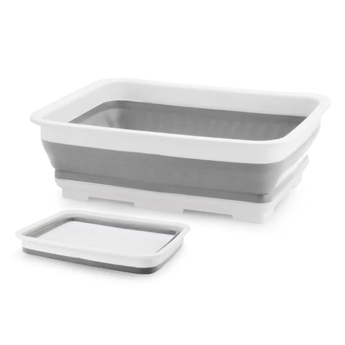 Offerta a tempo: Beldray LA030191GRY vaschetta rettangolare pieghevole per il lavaggio della cucina, vassoio per ripostiglio compatto, roulotte/campeggio, Easy Store, Grigio - 64% da 21.90 € a 7.99 €