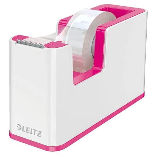 Offerta a tempo: LEITZ WOW Dispenser per nastro adesivo Dual Color, Base Appesantita, Nastro adesivo da 10 mt incluso, Bianco/Fucsia, 53641023 - 0.00% da 24.98 € a 24.98 €