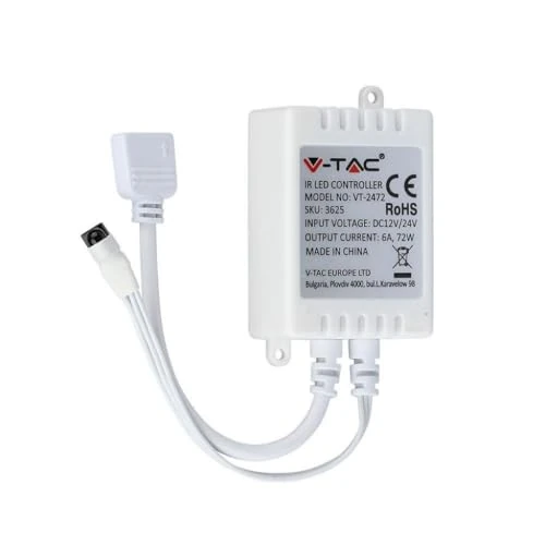 Oferta limitada: V-TAC Controlador infrarrojo IR Tira LED RGB con Mando a Distancia 24 Teclas de 8.75 EUR a 8.05 EUR (ahorro 8%)