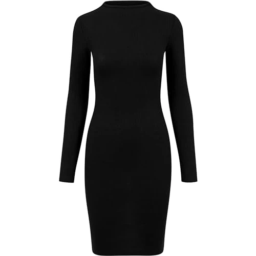 Limitiertes Angebot: Urban Classics Damen Kleid, Baumwolle, Schwarz (Black 7), M von 24.90 EUR auf 23.98 EUR (Spare 4%)