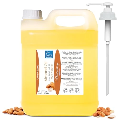 Offre limitée : Huile d'Amandes Douces Pressée à Froid, Prévention Vergetures Grossesse | Hydratant Peau Sèche | Démaquillant Naturel | Soin Cheveux | Orangée, 2000 ml de 35.31 € à 35.31 € (0.00% de remise)