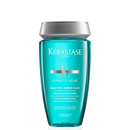 Kérastase Specifique, Cleansing & Rebalancing Shampoo, For Sensitive Scalps & Combination Hair, With Calophyllum Oil & Glycerine, Bain Vital Dermo-Calm, 250ml