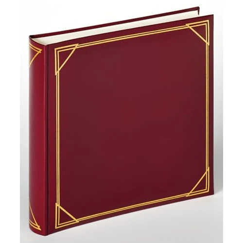 walther design fotoalbum wijnrood 30 x 30 cm imitatieleer met reliëf, standaard album MX-200-R