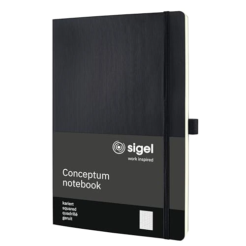 Limited offer: Sigel CO310, CONCEPTUM Notebook, approx. A4 (7.4 x 10.6 in.), squared, softcover, black, with numerous feautures from 36.94 EUR to 36.94 EUR (save 0%)