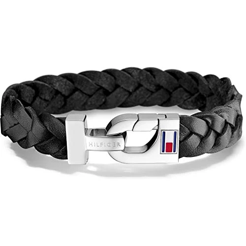 Offerta a tempo: Tommy Hilfiger Jewelry Bracciale in Pelle Intrecciata da Uomo Colore Nero - 2700872 - 56% da 69.00 € a 30.19 €