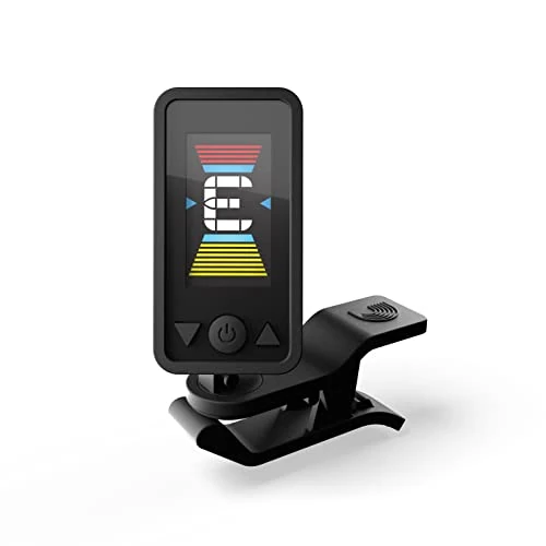 D'Addario Gitaartuner - Eclipse Headstock Tuner - Clip On Tuner voor Gitaar - Geweldig voor Akoestische Gitaren Elektrische Gitaren - Snel en Nauwkeurig Stemmen - Zwart