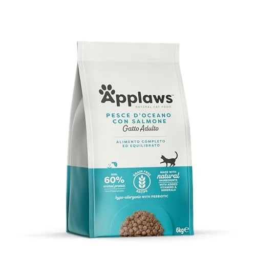 Zeitlich begrenztes Angebot: Applaws Katzentrockenfutter Adult, Ocean Fish mit Lachs, getreidefrei und komplett 6 kg (1 Packung) von 44.43 € auf 41.47 € (7% Rabatt)