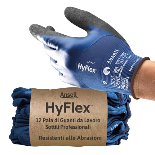 Begrenztes Angebot: Ansell HyFlex 11-925 Ölabweisenden Arbeitshandschuhe, Rutschfeste Nitril-Beschichtung, Wasserdichte Schutzhandschuhe für Industrie und Mechanik, Dünne Montagehandschuhe, Blau, Größe 2XL (12 Paar) von 47.89 EUR auf 47.89 EUR (Rabatt 0%)