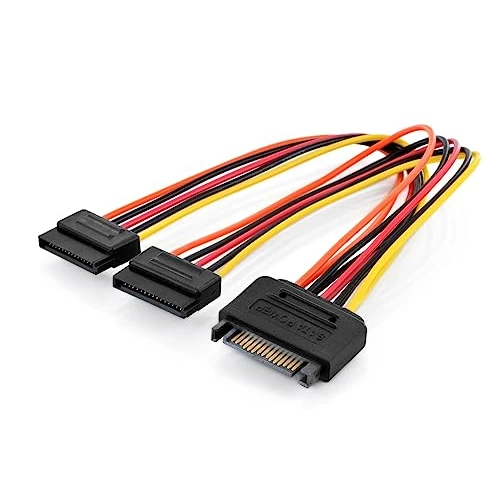 Tijdelijke aanbieding: DIGITUS SATA-voedingskabel – 0,3 m – SATA-voedingssplitter – 1x 15-pins stekker naar 2x 15-pins bus – Intern – AWG 18 – Y-kabel – voor harde schijven, SSD's, optische stations van 5.92 € naar 5.92 € (0.00% korting)