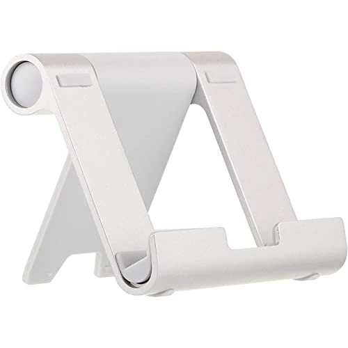 Amazon Basics Multi-Angle Portable Stand for Tablets, E-readers and Phones - Silver