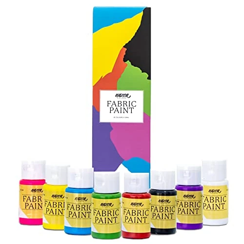 Offre limitée : Nazca Colors Peinture Textile Permanent et lavable 8 x 30ml – Acryliques pour Tissus et Cuir Idéale pour Peindre Vêtements, T-Shirts, Baskets, Jeans, Chaussures - Excellent Pouvoir Couvrant de 14.90 € à 14.90 € (0.00% de remise)