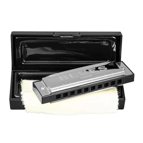 Limited offer: CASCHA 10 Hole Diatonic Blues Harmonica, Key of C, Silver (HH 2007) from 16.16 EUR to 6.90 EUR (save 57%)