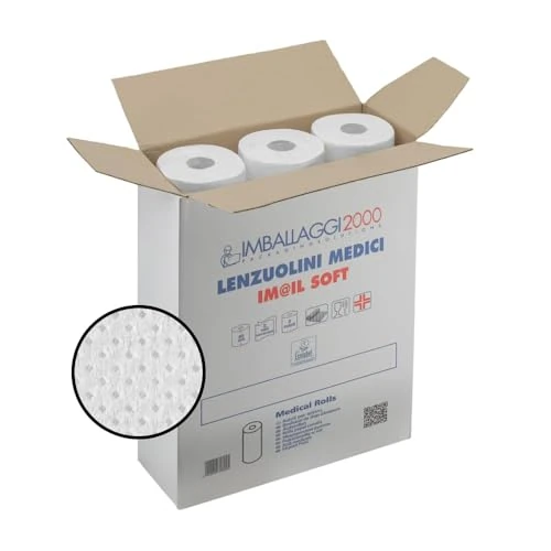 imballaggi2000 Rolle Papier Kinderbett passend lenzuolini Ärzte Massage Arzt 3 Stück