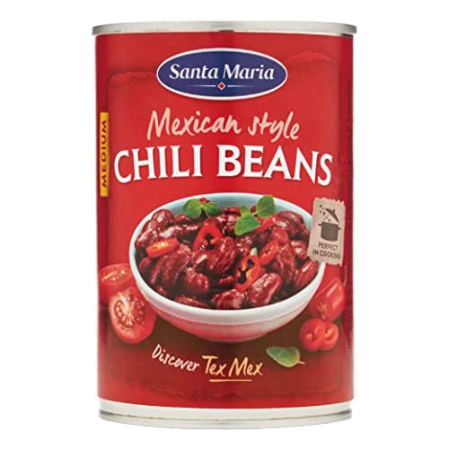 Zeitlich begrenztes Angebot: Chili Bohnen | Santa Maria | Tex Mex Mexikanische Chili Beans Medium | Gesamtgewicht 410 Gramm von 6.35 € auf 6.35 € (0.00% Rabatt)