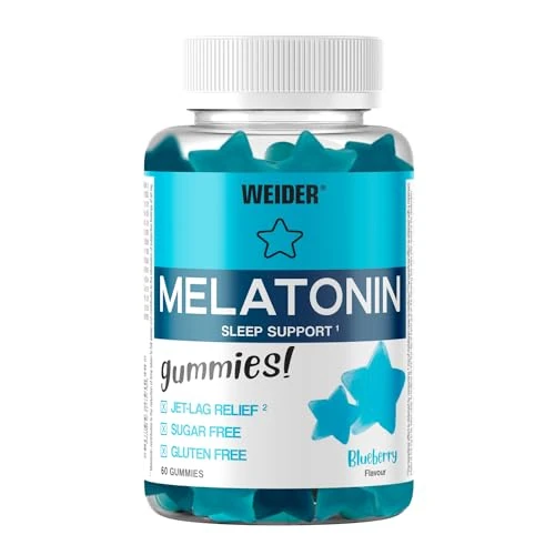 Offre limitée : Weider Melatonin Gummies – 1mg de mélatonine – gummies pour mieux dormir – sommeil réparateur – réductions des effets du décalage horaire - sans gluten – sans sucre de 7.39 EUR à 7.39 EUR (remise 0%)