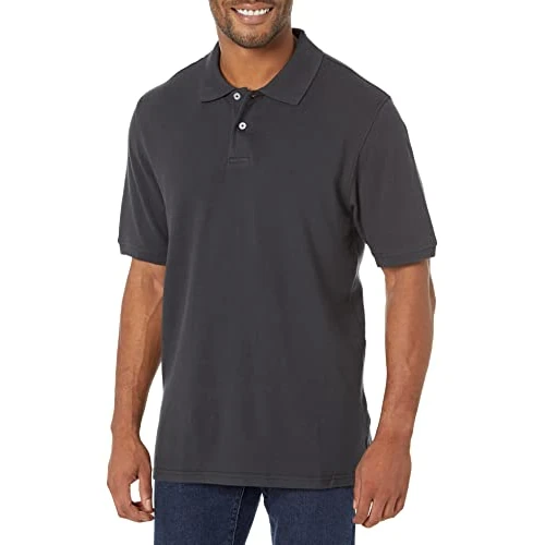 Limited-time offer: Amazon Essentials Men's Regular-Fit Short-Sleeve Cotton Piqué Polo Shirt (Available in Big and Tall), Black, XL from 12.90 £ to 7.49 £ (save 42%)
