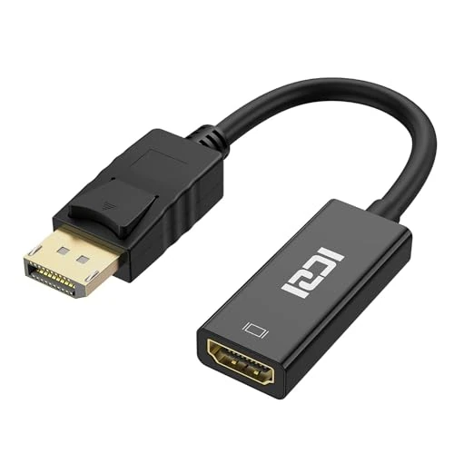 ICZI Adattatore Displayport a HDMI, 4K Convertitore DP Maschio a HDMI Femmina per 4K TV HDTV Monitor Proiettori Portatili e Altri