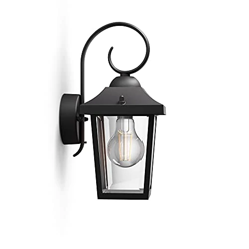 Limited-time offer: Philips Buzzard Outdoor Wall Light, IP44 Weather-resistant, Durable, Aluminium, Classic Design, Black, E27 Bulb Sold Separately from 25.04 GBP to 19.99 GBP (save 20%)