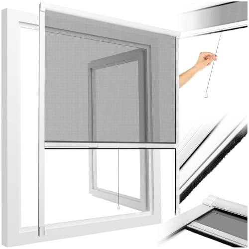 Oferta limitada: tectake® Mosquitera Ventana Ajustable, Malla Mosquitera Enrollable, Red Antimosquitos Ventana, Estructura de Aluminio, Instalación Fácil Interior/Exterior - 110 x 160 cm Blanco de 42.99 € a 37.88 € (ahorro 12%)