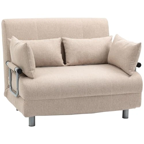 Offerta a tempo: HOMCOM Divano Letto 2 Posti 3 in 1 Convertibile in Poltrona Reclinabile con Schienale — 27% da 353,45 € a 258,01 €
